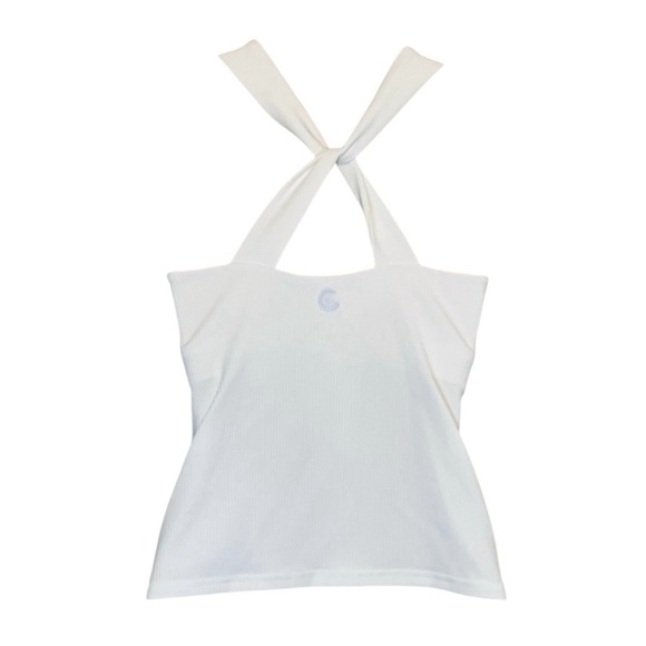 Johnny Was Calme Ribbed Tank Top, Women’s, built in bra, White, Size Small - Picture 6 of 7